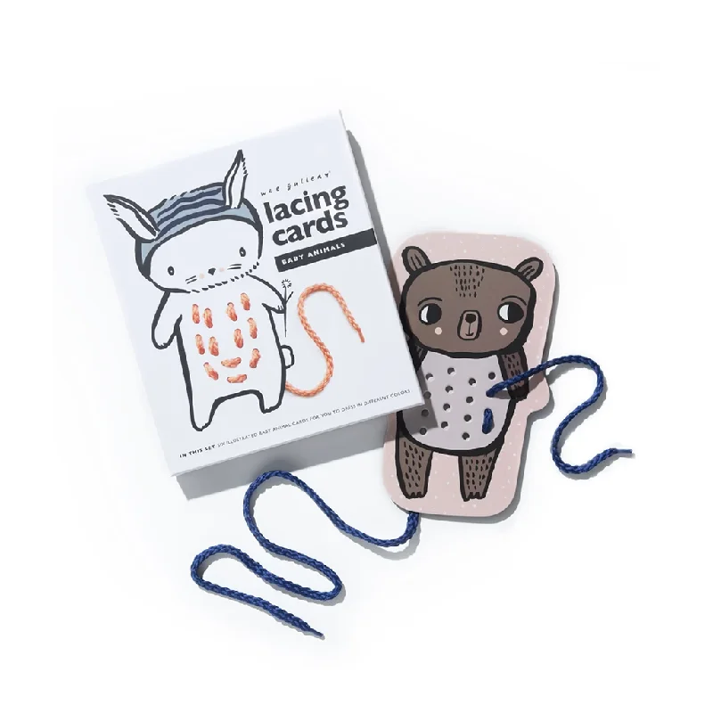 Wee Gallery Lacing Cards - Baby Animals