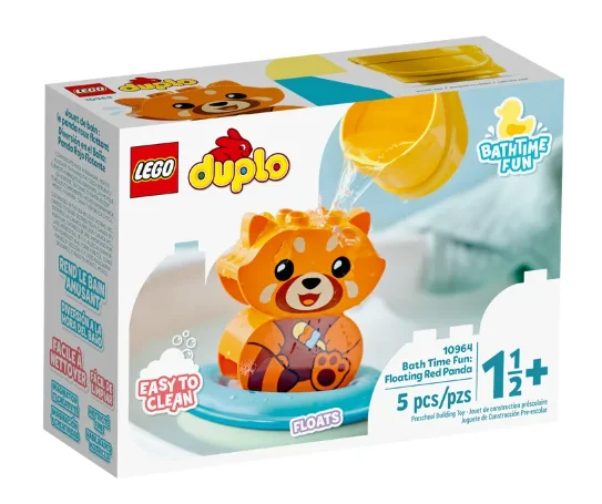 Solid Wood Building Blocks with Glow - in - the - Dark Elements for Nighttime FunLEGO Bath Time Fun: Floating Red Panda Solid Wood Building Blocks with Glow - in - the - Dark Elements for Nighttime FunLEGO Bath Time Fun: Floating Red Panda