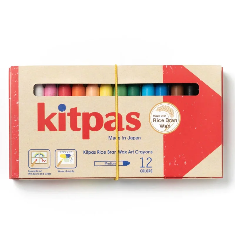 Kitpas Rice Bran Art Crayons 12 colors