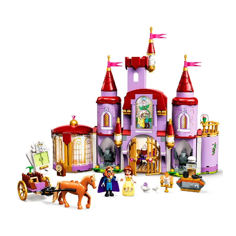 Hand - Carved Wooden Building Blocks with Alphabet and Number EngravingsLEGO - Disney Belle and The Beast Castle 43196