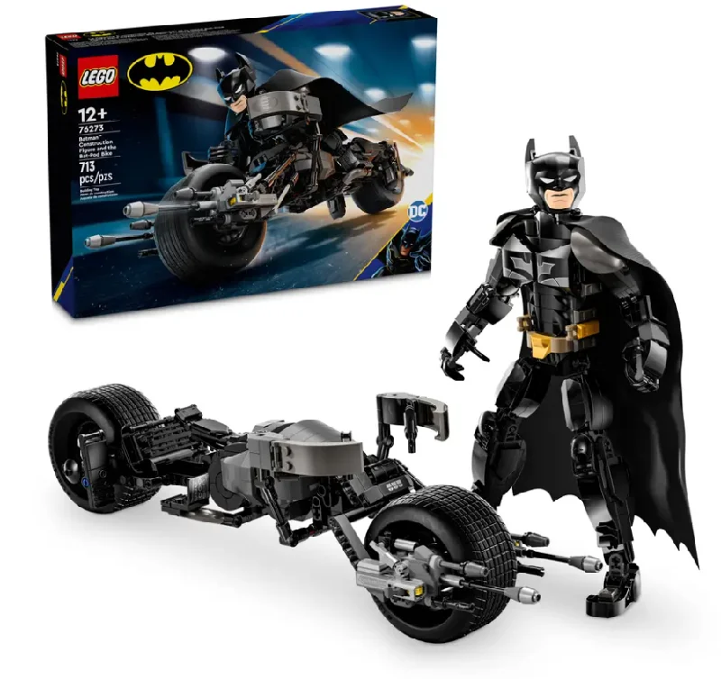 Eco - Friendly Solid Wood Building Blocks with Smooth Edges for Safe ConstructionBatman™ Construction Figure and the Bat-Pod Bike