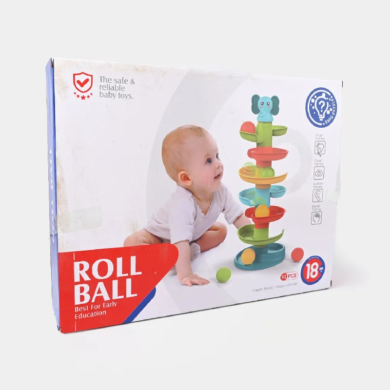 High - Quality Solid Wooden Building Blocks with Magnetic Inserts for Added StabilityBaby Roll Ball Tower Educational Toy