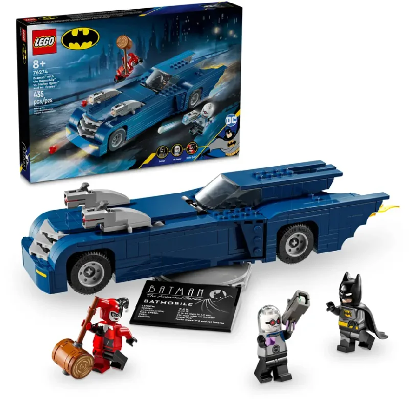 High - Grade Solid Wooden Building Blocks with a Puzzle - Solving FeatureBatman™ with the Batmobile™ vs. Harley Quinn™ and Mr. Freeze™