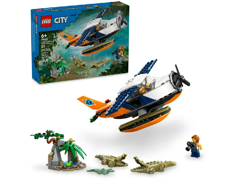 Hand - Carved Wooden Building Blocks with Alphabet and Number EngravingsJungle Explorer Water Plane Hand - Carved Wooden Building Blocks with Alphabet and Number EngravingsJungle Explorer Water Plane
