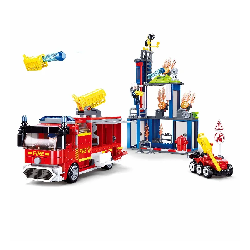 High - Quality Solid Wooden Building Blocks with Magnetic Inserts for Added StabilityPlayzu By Sluban Fire Fighting Training Center Building Blocks Toys || 6years++ High - Quality Solid Wooden Building Blocks with Magnetic Inserts for Added StabilityPlayzu By Sluban Fire Fighting Training Center Building Blocks Toys || 6years++
