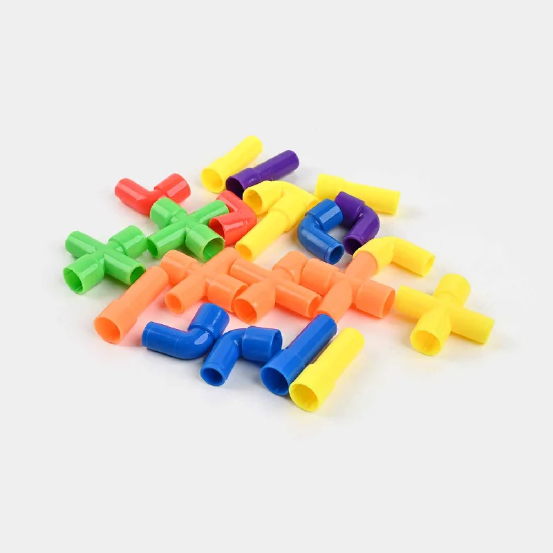 Solid Wood Educational Building Blocks for Developing Spatial Skills in KidsBuilding Blocks Pipes Set