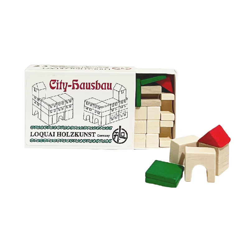 Sustainable Small - Scale Wooden Building Blocks for Pocket - Sized CreativityLoquai Holzkunst Mini Matchbox · Construct a Royal Kingdom