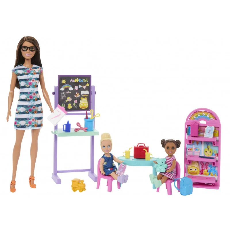 Hand - Painted Wooden Building Blocks in a Farmyard Animal DesignBarbie Preschool Classroom Playset