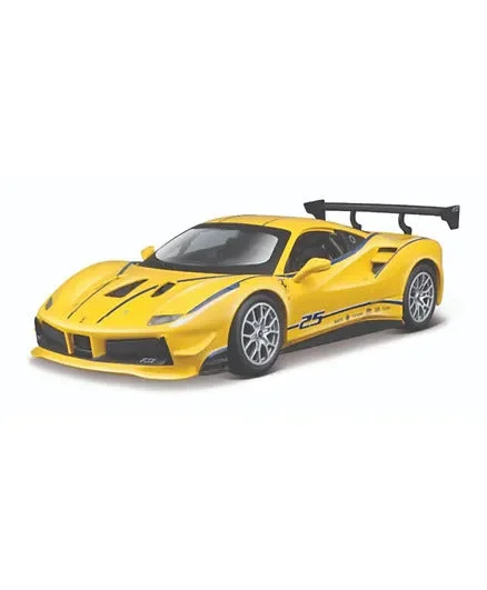 Battery - Operated Toddler Ride - On Electric Car in Pink with Music and LightsBburago Ferrari 488 Challenge Die-cast Metal Model Car - Yellow