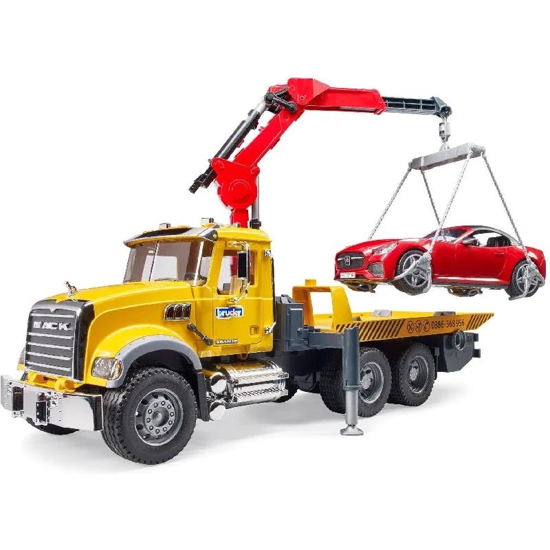 Battery - Operated Ride - On Tractor for Toddlers with Farmer - Themed AccessoriesBruder MACK Granite Tow Truck with Roadster