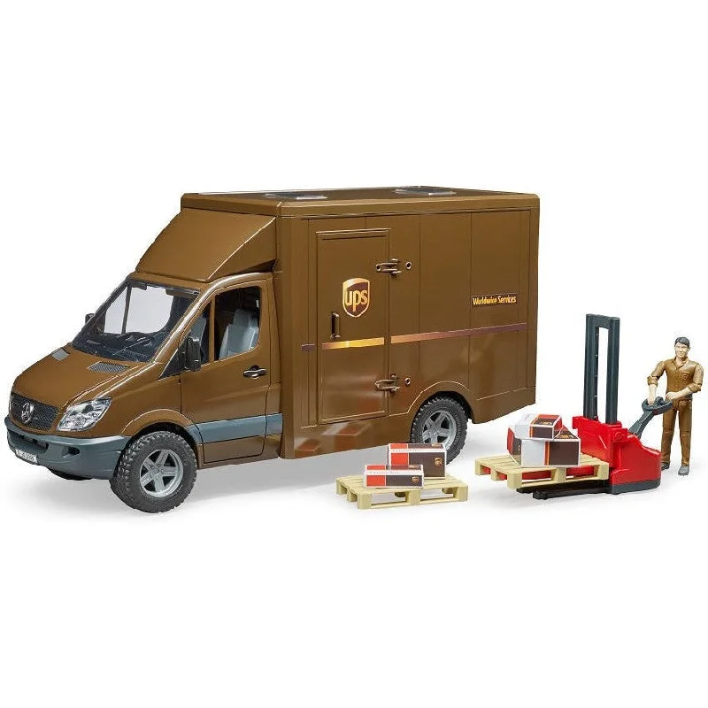 Kids' Plastic Pedal - Powered Tricycle with a Storage Basket and Safety FeaturesBruder UPS Truck w/ Driver