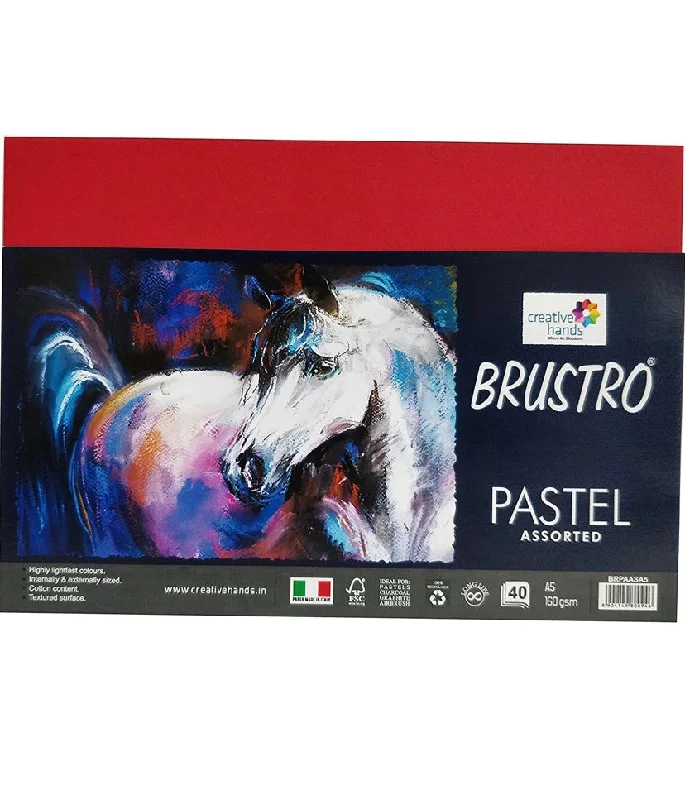 Brustro Artist's Pastel Papers A5 Size- 40 Sheets, 160 GSM