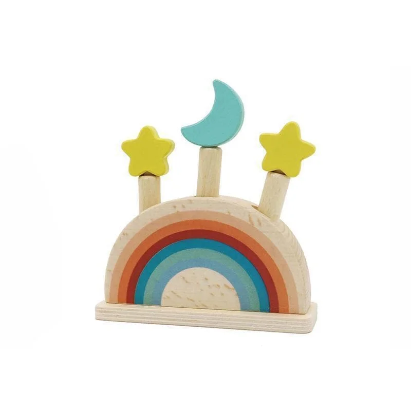 Hand - Turned Wooden Spinning Top with a Colorful Design for Classic AmusementCalm and Breezy Pop Up Toy Rainbow Hand - Turned Wooden Spinning Top with a Colorful Design for Classic AmusementCalm and Breezy Pop Up Toy Rainbow