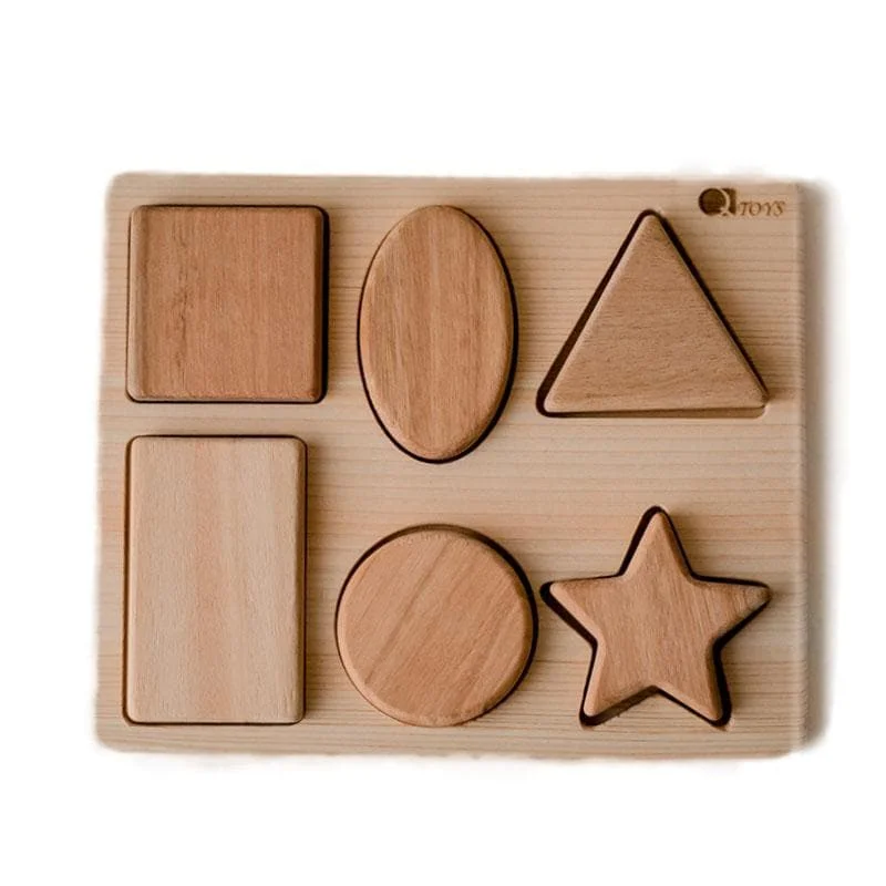 Eco - Friendly Wooden Building Blocks Set with Magnetic Connectors for Creative ConstructionChunky Shape Puzzle