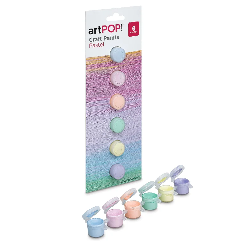 Wooden Sketchbook Covers with Elastic Closures for Protecting ArtworkCraft Paint - Set of 6, Pastel Colors