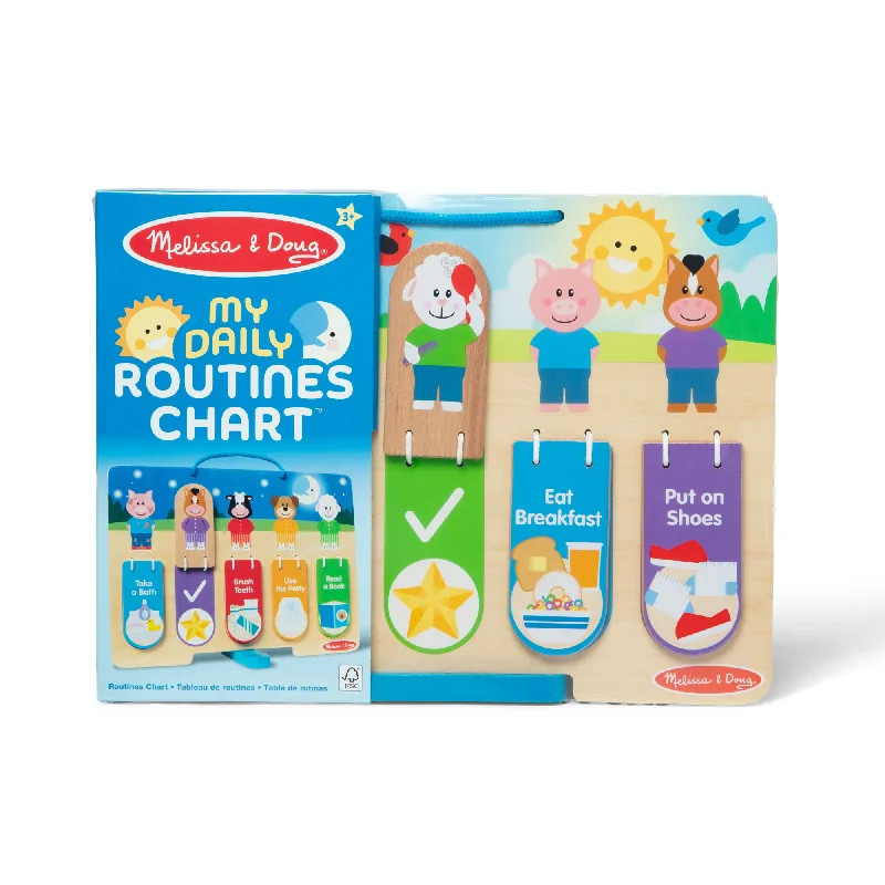 Hand - Carved Wooden Alphabet Blocks for Early Learning and Toddler DevelopmentDaily Routine Chart | Melissa & Doug