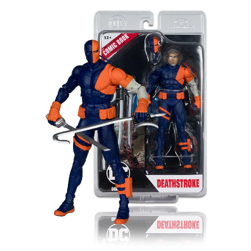 Teenage Mutant Ninja Turtles Leonardo Action Figure with Katana Swords and Shell BackpackDeathstroke wComic (DC Page Punchers DC Rebirth) 7" Inch Scale Action Figure - McFarlane Toys