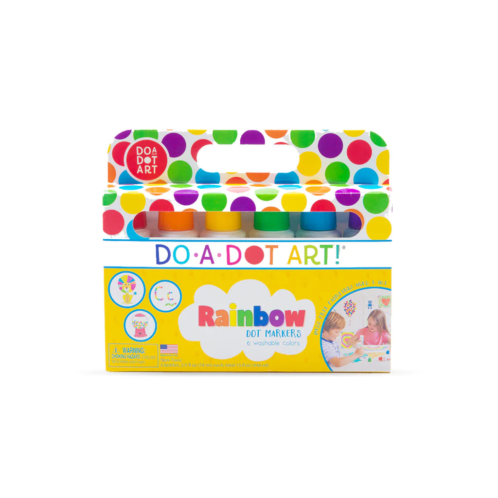 Wooden Sketchbook Covers with Elastic Closures for Protecting ArtworkDo-A-Dot Art! 6 Pack Rainbow Markers