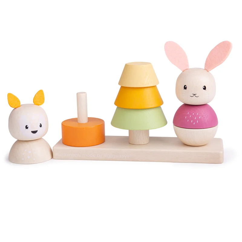 Hand - Painted Wooden Animal Figurines Set for Nursery Decor and Pretend PlayForest Stacker Hand - Painted Wooden Animal Figurines Set for Nursery Decor and Pretend PlayForest Stacker