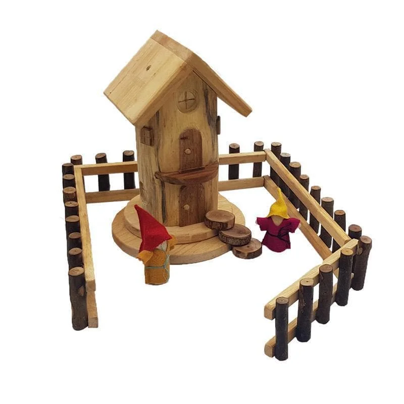 Hand - Turned Wooden Spinning Top with a Colorful Design for Classic AmusementGnome Play House Hand - Turned Wooden Spinning Top with a Colorful Design for Classic AmusementGnome Play House