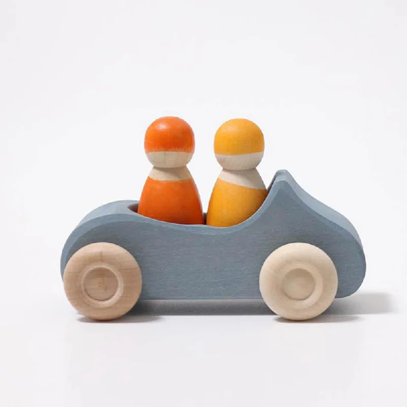 Sustainable Solid Wood Puzzle Set with 50 Pieces for Family Bonding and Brain TrainingGrimm's convertible car - blue Sustainable Solid Wood Puzzle Set with 50 Pieces for Family Bonding and Brain TrainingGrimm's convertible car - blue