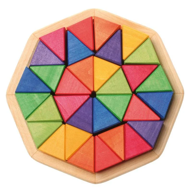 Hand - Turned Wooden Spinning Top with a Colorful Design for Classic AmusementWooden Octagon Puzzle Blocks Hand - Turned Wooden Spinning Top with a Colorful Design for Classic AmusementWooden Octagon Puzzle Blocks