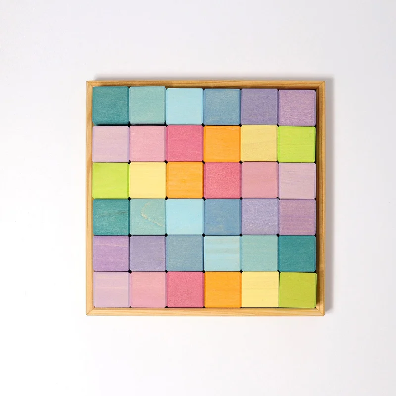 Sustainable Solid Wood Puzzle Set with 50 Pieces for Family Bonding and Brain TrainingGrimms - Pastel Mosaic Blocks Sustainable Solid Wood Puzzle Set with 50 Pieces for Family Bonding and Brain TrainingGrimms - Pastel Mosaic Blocks
