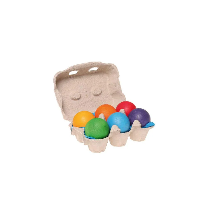 Hand - Painted Wooden Doll Set with Dresses and Accessories for Pretend PlaytimeGrimm's small rainbow balls, 6 pcs Hand - Painted Wooden Doll Set with Dresses and Accessories for Pretend PlaytimeGrimm's small rainbow balls, 6 pcs
