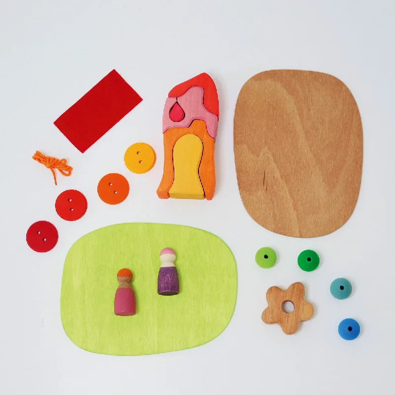 Carved Wooden Chess Set with Intricate Pieces for Strategy Game EnthusiastsGrimms Small World Play Down in the Meadow Carved Wooden Chess Set with Intricate Pieces for Strategy Game EnthusiastsGrimms Small World Play Down in the Meadow