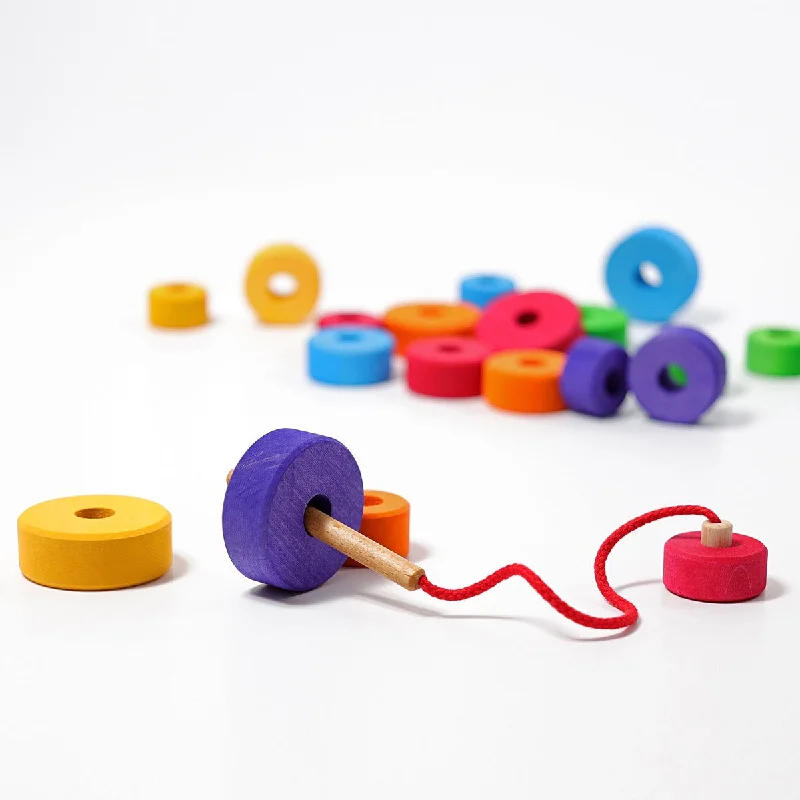 Handmade Wooden ABC Puzzle with Raised Letters for Tactile Learning ExperienceGrimm's thread game