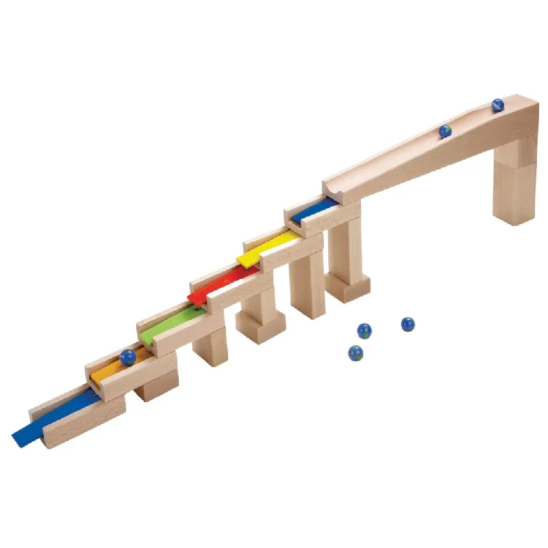 Solid Wood Construction Toy Set with Nuts, Bolts, and Tools for DIY ProjectsMarble Run Add On - Musical Steps Track Solid Wood Construction Toy Set with Nuts, Bolts, and Tools for DIY ProjectsMarble Run Add On - Musical Steps Track