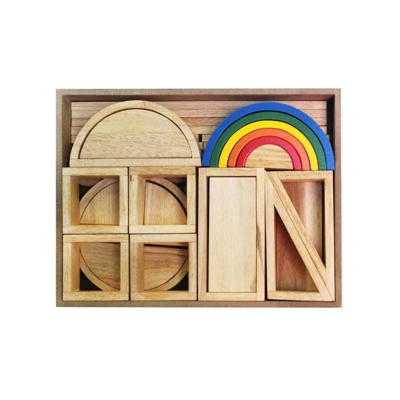 Hand - Turned Wooden Spinning Top with a Colorful Design for Classic AmusementHollow Blocks – 40 pcs Hand - Turned Wooden Spinning Top with a Colorful Design for Classic AmusementHollow Blocks – 40 pcs