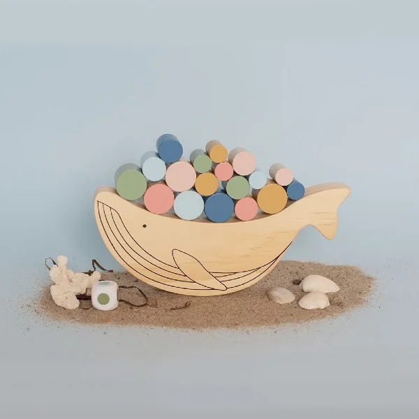 Sustainable Solid Wood Puzzle Set with 50 Pieces for Family Bonding and Brain TrainingJaBaDaBaDo Balancing Whale Sustainable Solid Wood Puzzle Set with 50 Pieces for Family Bonding and Brain TrainingJaBaDaBaDo Balancing Whale