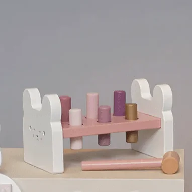Solid Wood Stacking Cups with Different Sizes for Sensory Play and Motor SkillsJaBaDaBaDo Hammer Peg Bunny Solid Wood Stacking Cups with Different Sizes for Sensory Play and Motor SkillsJaBaDaBaDo Hammer Peg Bunny