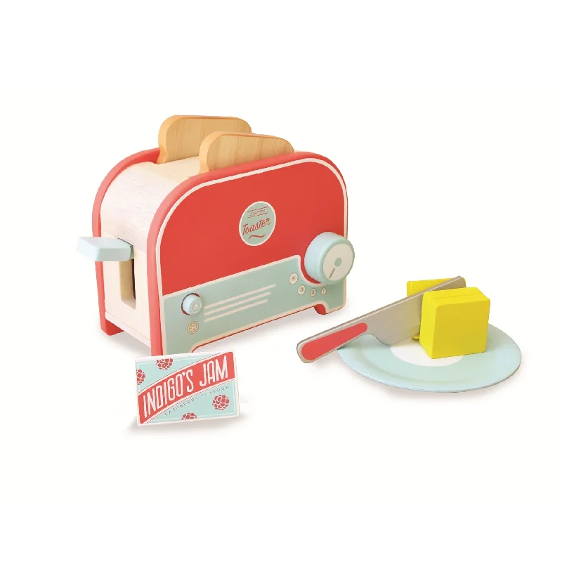 Solid Wood Construction Toy Set with Nuts, Bolts, and Tools for DIY ProjectsJamm Toaster - Wooden Toy by Indigo Jamm