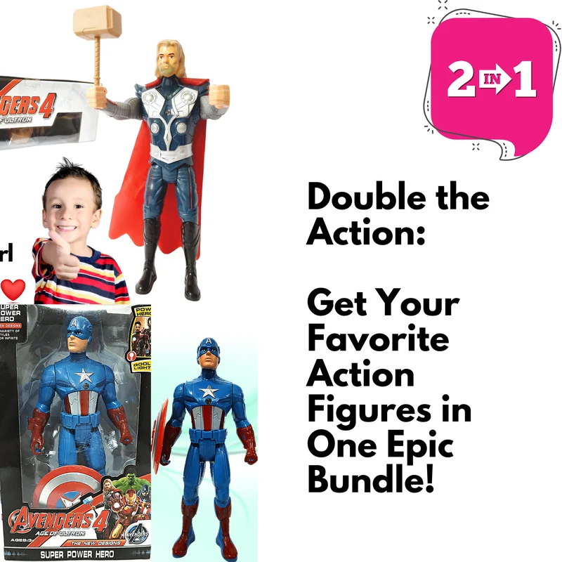 Anime Naruto Uzumaki Action Figure in Sage Mode with Multiple Hand SealsThor | Thor Hammer Toy | Thor Action Figures | Captain America | Captain America Toy (Thor & Captain America - 2 in 1)