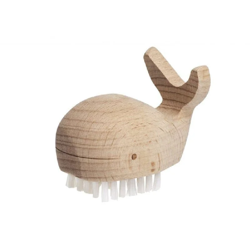 Hand - Painted Wooden Doll Set with Dresses and Accessories for Pretend PlaytimeWooden Whale Nail Brush Hand - Painted Wooden Doll Set with Dresses and Accessories for Pretend PlaytimeWooden Whale Nail Brush