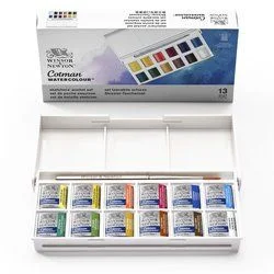 Natural Wooden Easel for Stable Support in Landscape Painting OutdoorsKit- Cotman Watercolour Sketch Pocket Box