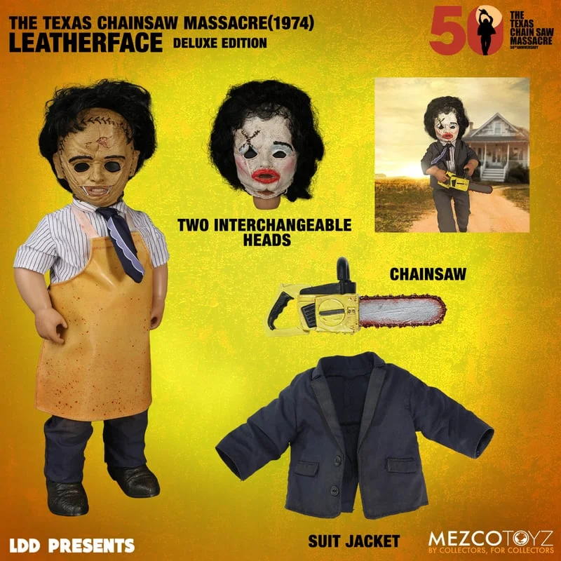 Transformers Optimus Prime Action Figure with Convertible Vehicle Mode and Battle AxeLDD Presents The Texas Chainsaw Massacre (1974): Leatherface - Deluxe Edition - Mezco Toyz