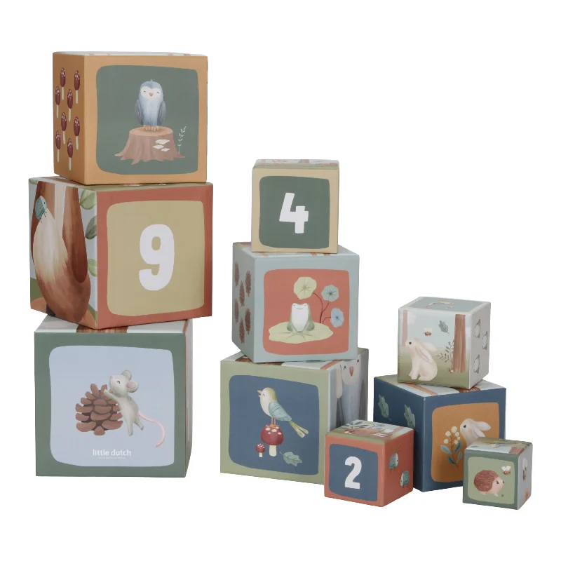 Hand - Carved Wooden Alphabet Blocks for Early Learning and Toddler DevelopmentLittle Dutch Cardboard Building Blocks -Forest Friends Hand - Carved Wooden Alphabet Blocks for Early Learning and Toddler DevelopmentLittle Dutch Cardboard Building Blocks -Forest Friends