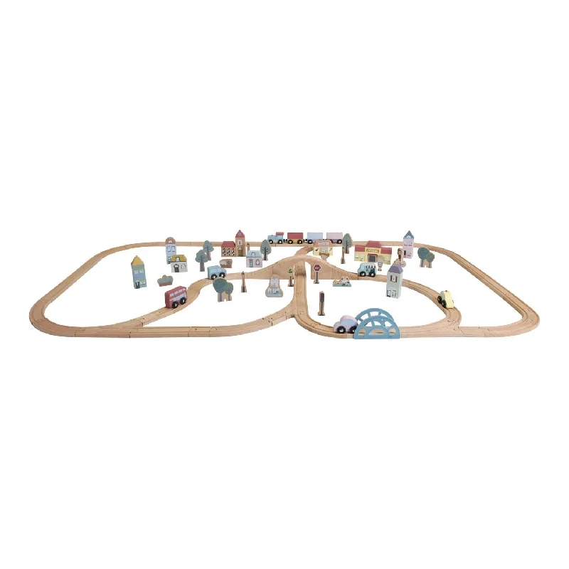 Sustainable Wood Marble Run Set with Multiple Tracks and Marble StorageLittle Dutch Railway Train XL - Starter Kit Sustainable Wood Marble Run Set with Multiple Tracks and Marble StorageLittle Dutch Railway Train XL - Starter Kit