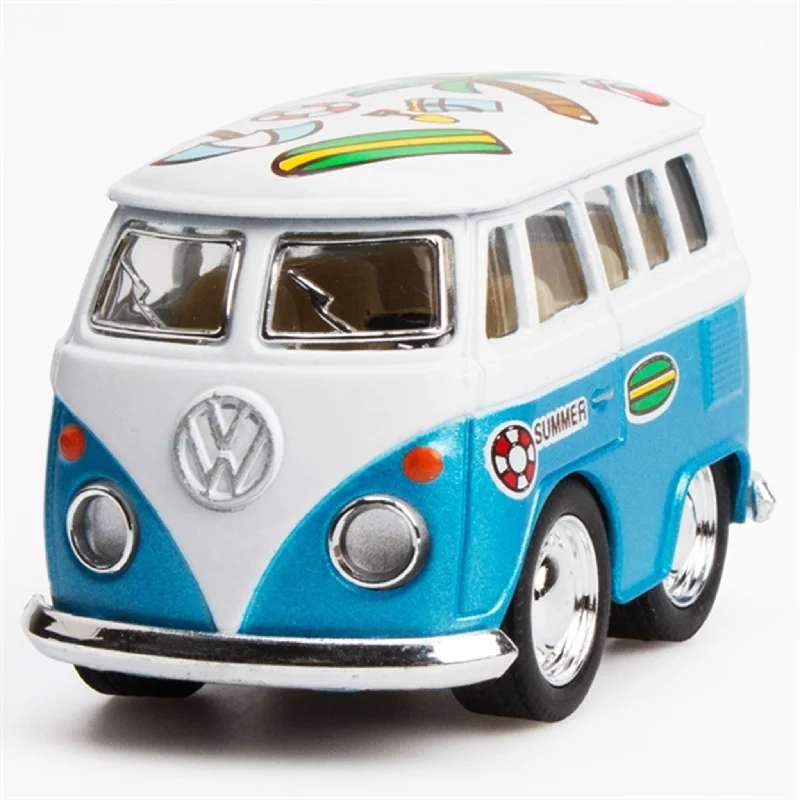 Collectible Train Set with a Steam Locomotive, Passenger Cars, and Track AccessoriesMagni VW Bus - Blue Metal Collectible Train Set with a Steam Locomotive, Passenger Cars, and Track AccessoriesMagni VW Bus - Blue Metal