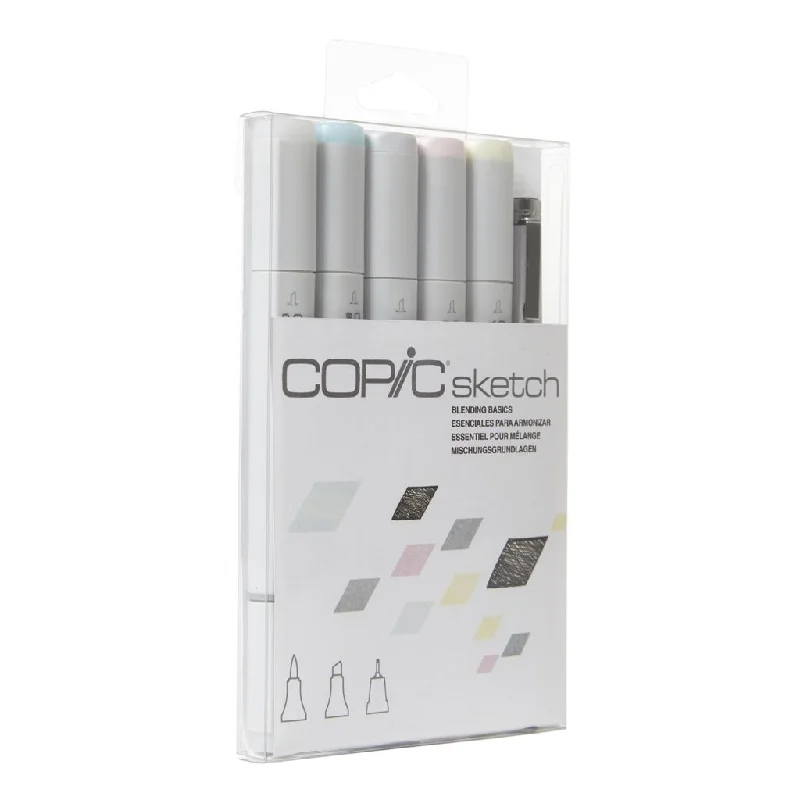 Solid Wood Pencil Boxes with Dividers for Organizing Art SuppliesMarker - Copic Blending Basics Set/6