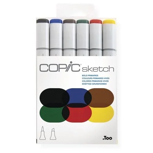 Solid Wood Painting Panels for Acrylic and Watercolor ArtistsMarker - Copic Sketch Bold Primaries Set/6