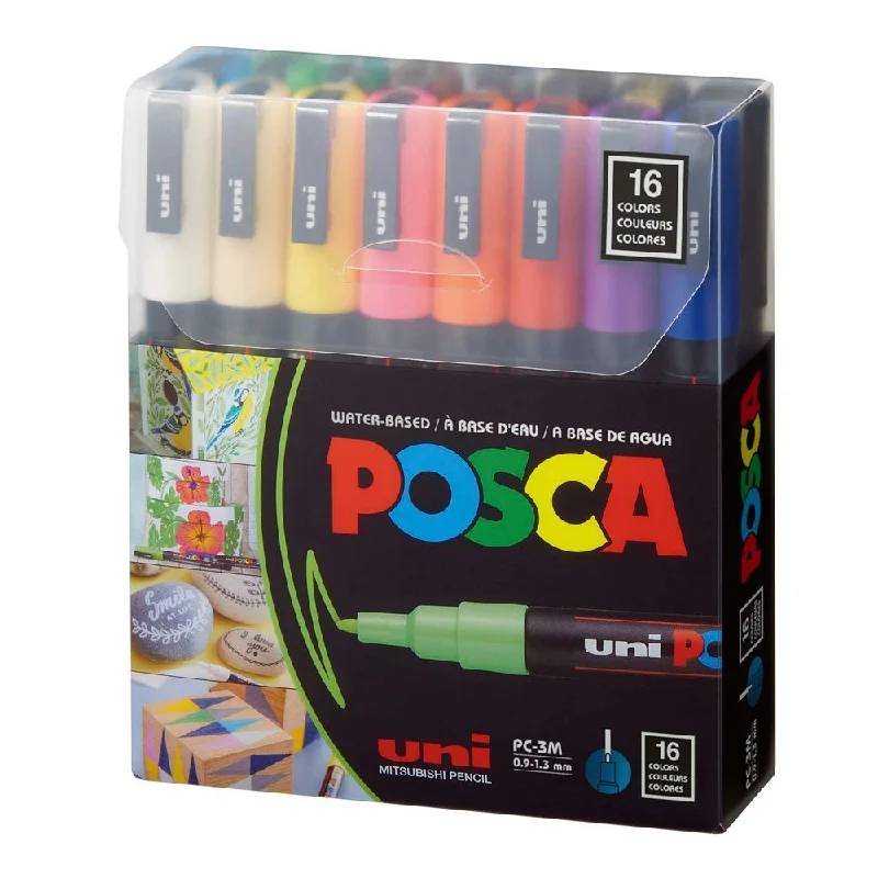 Wooden Sketchbook Covers with Elastic Closures for Protecting ArtworkMarker - Posca Set/16 3M