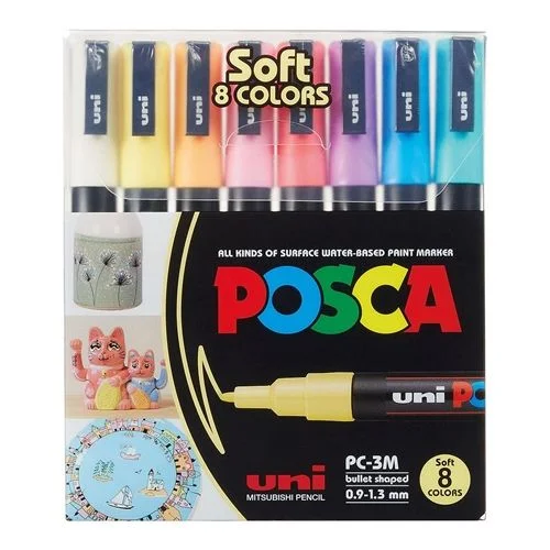 Wooden Craft Knife Handles with Replaceable Blades for Precision CutsMarker - Posca Set/8 3M Soft Colours