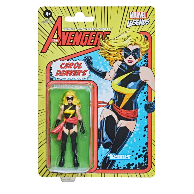 Teenage Mutant Ninja Turtles Leonardo Action Figure with Katana Swords and Shell BackpackMarvel Legends 3.75 Inch (9cm) Retro Figure Carol Danvers