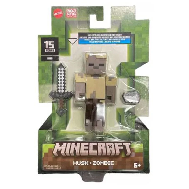 Jurassic World Tyrannosaurus Rex Action Figure with Moving Jaws and Realistic TextureMattel Minecraft Husk Zombie Action Figure