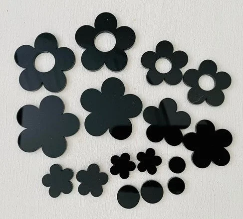 Solid Wood Painting Panels for Acrylic and Watercolor ArtistsMold Making Acrylic Blanks - 16PC Five Petal Flower Solid Wood Painting Panels for Acrylic and Watercolor ArtistsMold Making Acrylic Blanks - 16PC Five Petal Flower