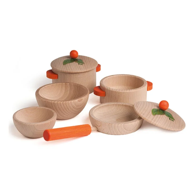 Solid Wood Stacking Cups with Different Sizes for Sensory Play and Motor SkillsNatural Wooden Toy Cookware Set Solid Wood Stacking Cups with Different Sizes for Sensory Play and Motor SkillsNatural Wooden Toy Cookware Set